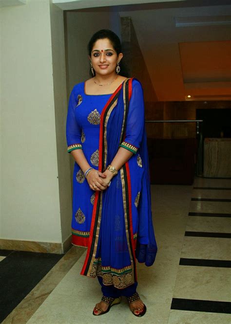 Actress Kavya Madhavan In Blue Churidar Hd Photos