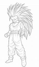 Goku Sangoku Coloriage sketch template