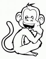 Coloring Monkey Pages Baby Cute Drawing Popular sketch template