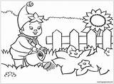 Coloring Watering Pages Plants Garden Boy Patio Flowers Online Color Getcolorings Printable sketch template
