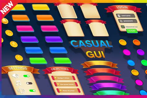 hyper casual game ui  mobile game  gui unity asset store