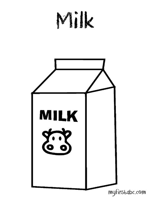 milk carton coloring page clipart