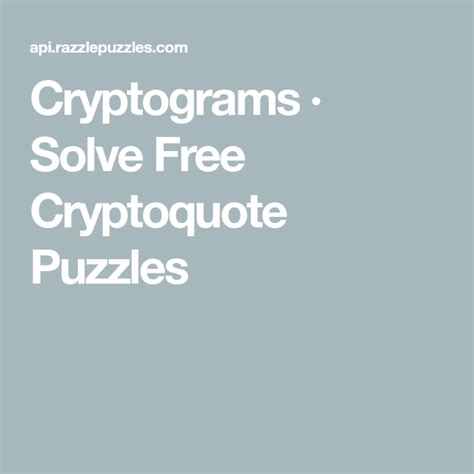 cryptograms solve  cryptoquote puzzles