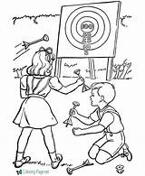 Coloring Pages Sports Hiking Color Print Printable Archery Kids Children Visit Help Baseball sketch template
