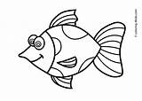 Fish Kids Animals Drawing Drawings Coloring Pages Animal Printable Simple Line Easy Clipart Color Children Cliparts Print Book Cartoon Clip sketch template