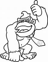 Coloring Kong King Pages Kids Donkey Popular sketch template