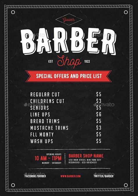 Barber Shop Flyer Barber Stuff In 2019 Barber Shop