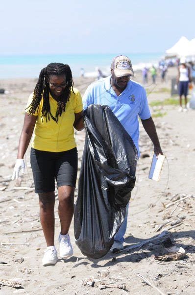 jamaica gleanergallery nepa beach clean up