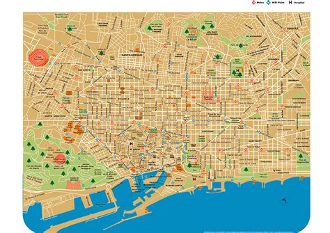 barcelona city map behance