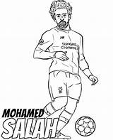 Coloring Salah Pages Player Mohamed Print Athletes Football Players Soccer Printable Topcoloringpages sketch template