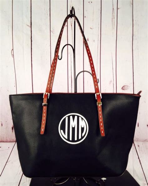 items similar  monogram tote purse handbag monogram bag  etsy