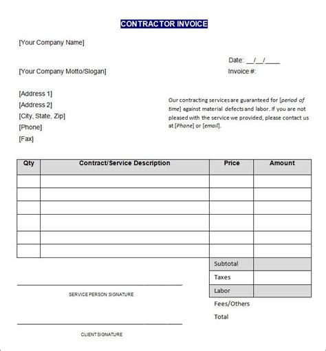 invoice template   word excel  documents