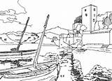 Hafen Colouring Ausmalen Coloriages sketch template
