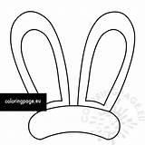 Ears Bunny Template Easter Craft Coloring Coloringpage Eu sketch template