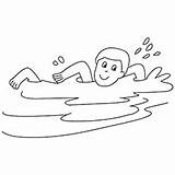 Swimming Coloring Pages Someone Drawing Printable Swim Boy Color Kids Swimmer Drawings Happily 81kb 230px Toddler Results sketch template