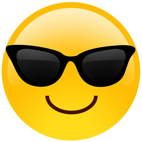 Sunglasses Clipart Emoji Pencil And In Color Sunglasses