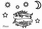 Pisces Zodiac Horoscopes sketch template