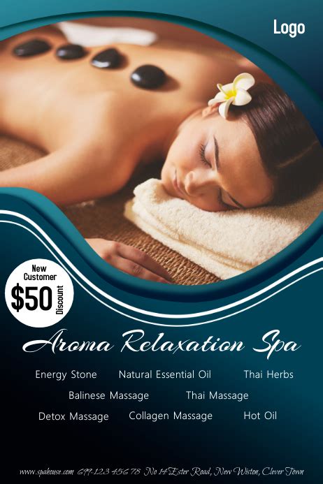 Stone Massage Spa Template Postermywall