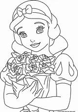 Coloring Pages Snow Princess Disney Printable Kids sketch template