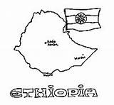 Ethiopia Ethiopian Flag Kids Designlooter Scouts Outline sketch template