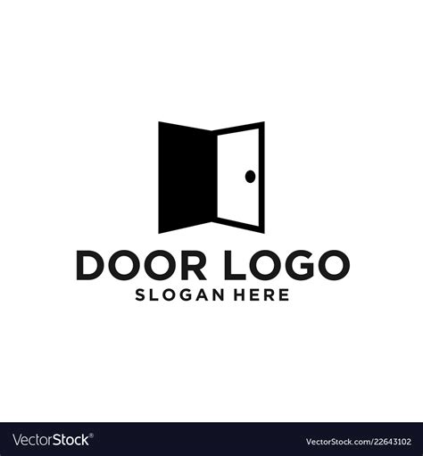 door logo design royalty  vector image vectorstock