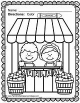 Coloring Pages Fun Color Apple Fern Classroom Printable Printables Smith Preview Seasonal Freebies Themed Apples Fall Days Market Backtoschool Click sketch template