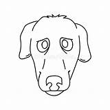 Greyhound Face sketch template