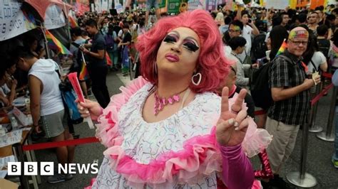 Taiwan Gay Pride Thousands Throng Taipei Streets Bbc News