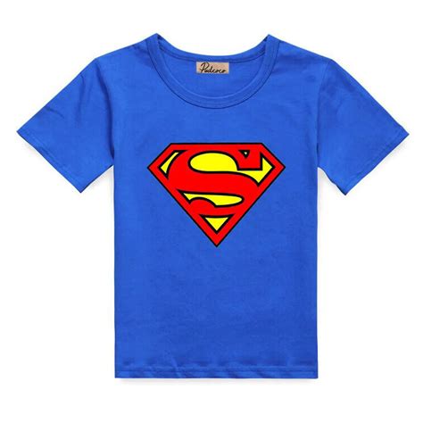 cotton toddler boys superhero costume  shirts boys summer tops