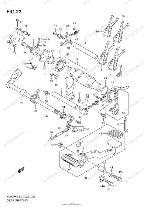 suzuki motorcycle  oem parts diagram  gear shifting partzillacom