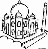 Coloring Mahal Taj Pages Getcolorings sketch template