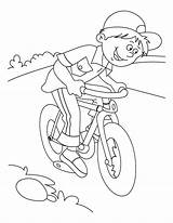 Coloring Bike Mountain Bicycle Pages Kids sketch template