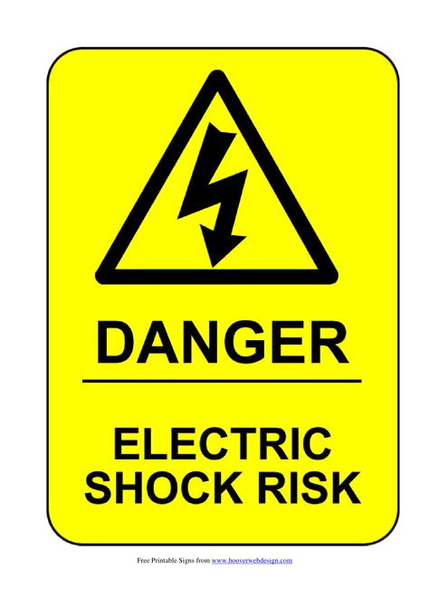 electrical safety signs poster template  printable safety signs  printable