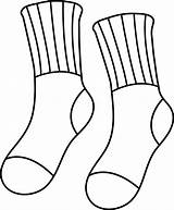 Socks Sock Outline Clip Clipart Coloring Pair Cartoon Template Cliparts Drawing Line Pages Foot Printable Sweetclipart Colorable Christmas Feet Easy sketch template