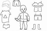Paper Doll Template Baby Coloring Pages Kids sketch template