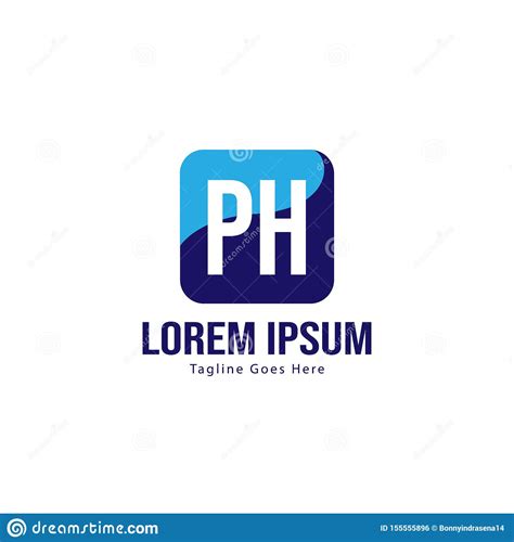 initial ph logo template  modern frame minimalist ph letter logo