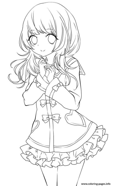 chibi school girl coloring page printable coloring home