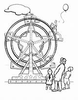 Ferris Fair Ride sketch template