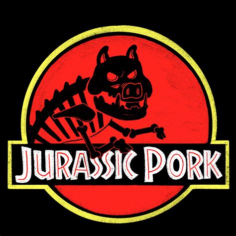 Jurassic Pork T Shirt Pun Pantry Dinosaur Pork Movie T Funny