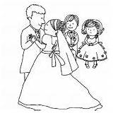 Coloring Wedding Dance Kids sketch template
