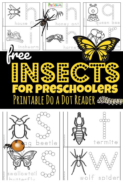 printable insect book printable word searches