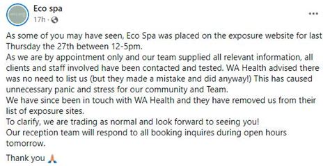 eco spa wrongly added  exposure site mandurah mail mandurah wa
