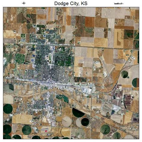 aerial photography map  dodge city ks kansas