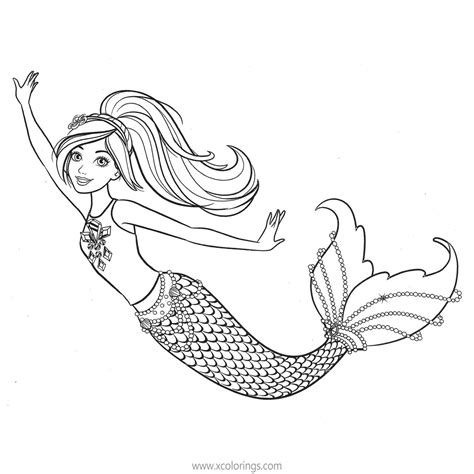 barbie mermaid coloring pages eris xcoloringscom