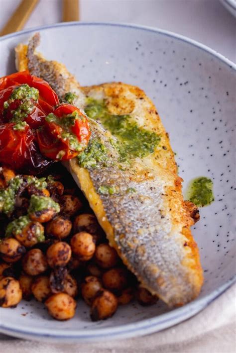 Pan Fried Sea Bass With Spiced Chickpeas • The Cook Report