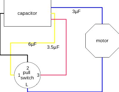 correct pull switch wiring scheme    speed ceiling fan   lead capacitor home