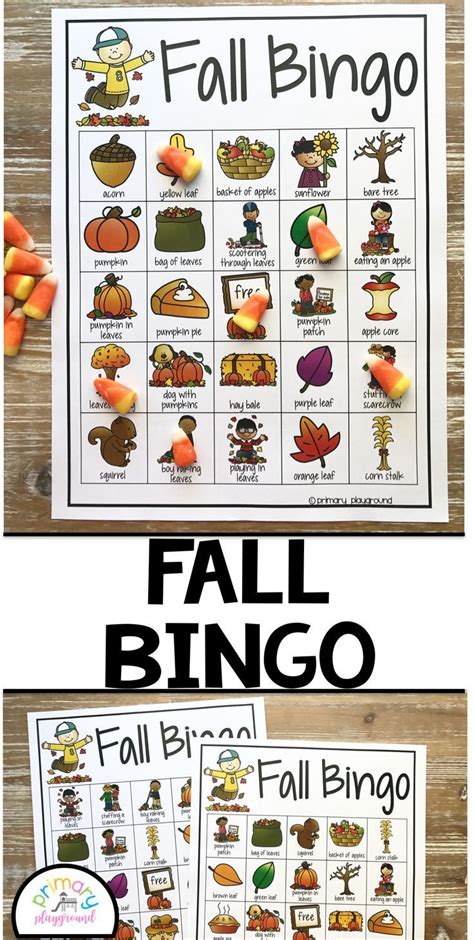 fall bingo print  play class party game bingo bingo cards class