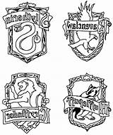 Potter Harry Coloring Hogwarts Pages Gryffindor Crest Ravenclaw Houses House Quidditch Color Hufflepuff Colouring Crests Book Voldemort Getdrawings Printable Getcolorings sketch template