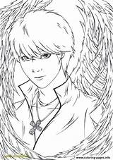 Coloring Anime Fallen Pages Angel Angels Para Printable Colorir Print Desenhos Colouring Book Drawings Color 854px 52kb Pasta Escolha sketch template
