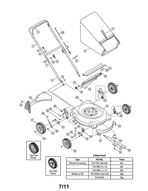 mtd lawn mower parts model 11a414e729 sears partsdirect